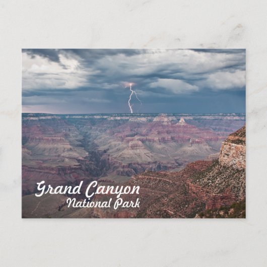Grand Canyon National Park Lightning Strike Briefkaart (Voorkant)