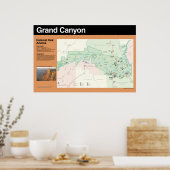 Grand Canyon National Park Map Poster (Keuken)