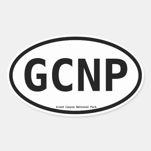 Grand Canyon National Park Oval Sticker (Voorkant)