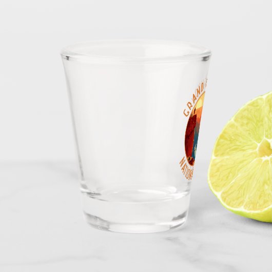 Grand Canyon National Park Retro Distress Circle Shot Glas (Links)