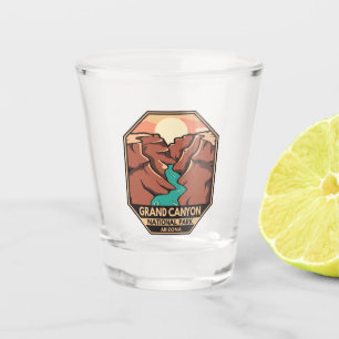 Grand Canyon National Park Retro Emblem Shot Glas