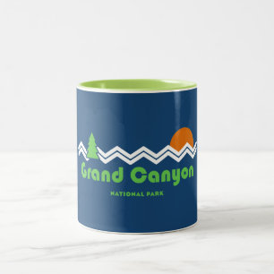 Grand Canyon National Park Retro Tweekleurige Koffiemok