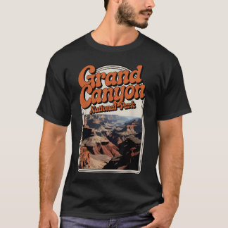 Grand Canyon National Park Retro Wandelen VS T-shirt