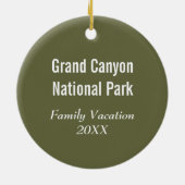 Grand Canyon National Park Souvenir Keramisch Ornament (Achterkant)