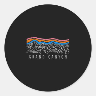 Grand canyon national park souvenir retro kamperen ronde sticker