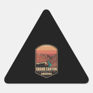 Grand Canyon National Park Travel Hiking Logo Driehoek Sticker