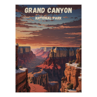Grand Canyon National Park Vintage Poster Perfect Poster