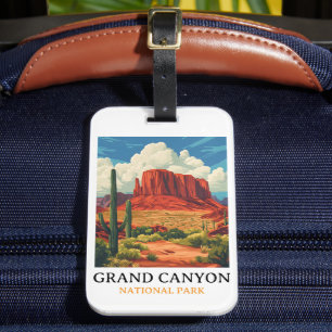 Grand Canyon National Park Vintage Travel Bagagelabel