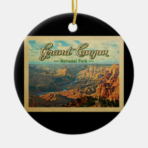 Grand Canyon National Park Vintage Travel Keramisch Ornament