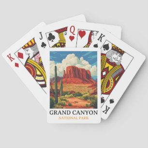 Grand Canyon National Park Vintage Travel Pokerkaarten