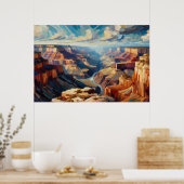 Grand Canyon olieverfschilderij Poster (Keuken)
