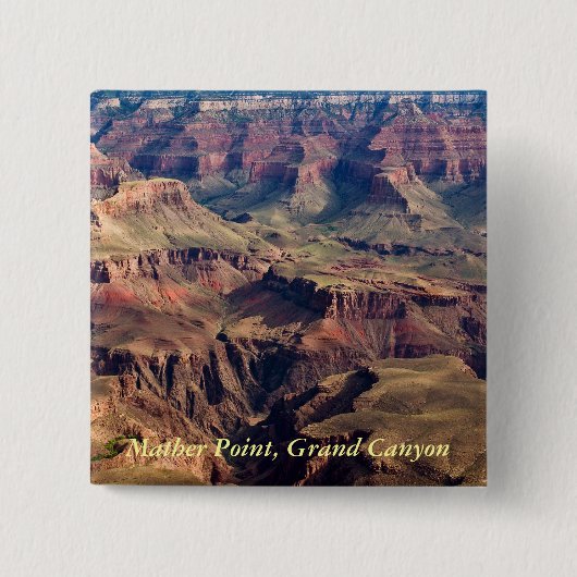 Grand Canyon Pin Vierkante Button 5,1 Cm (Voorkant)