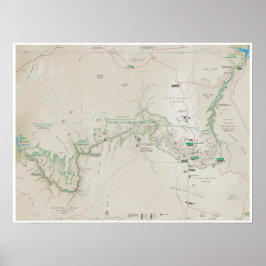 Grand Canyon-plattegrond poster