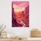 Grand Canyon Poster vintage rétro (Cuisine)