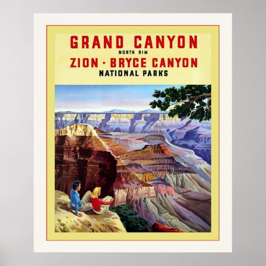 Grand Canyon ~ Poster Vintage voyage (Devant)