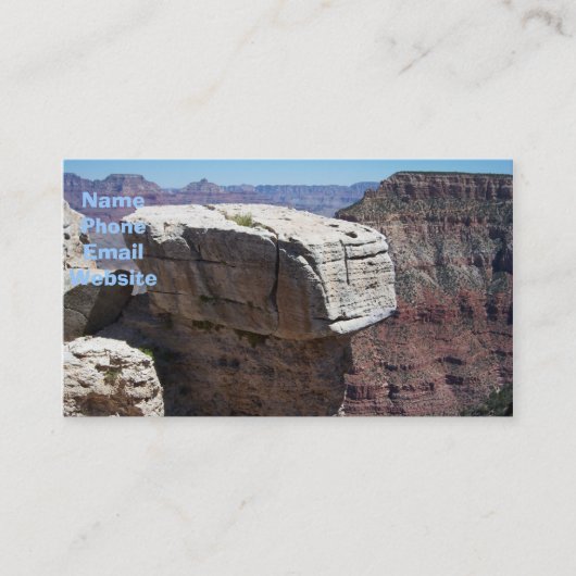 Grand Canyon-profielkaart Visitekaartje (Voorkant)