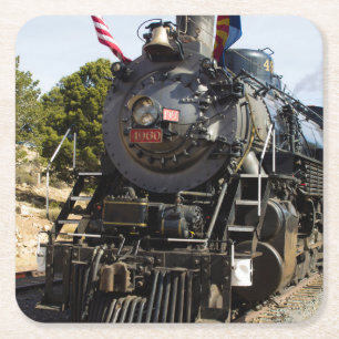 Grand Canyon Railway stoomlocomotief 4960 Vierkante Kartonnen Onderzetter