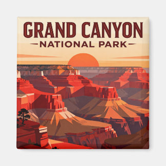 Grand Canyon Rim to Rim Wandelaar Prestatie Magneet