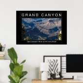 Grand Canyon River 2989 Poster noir (Bureau à domicile)