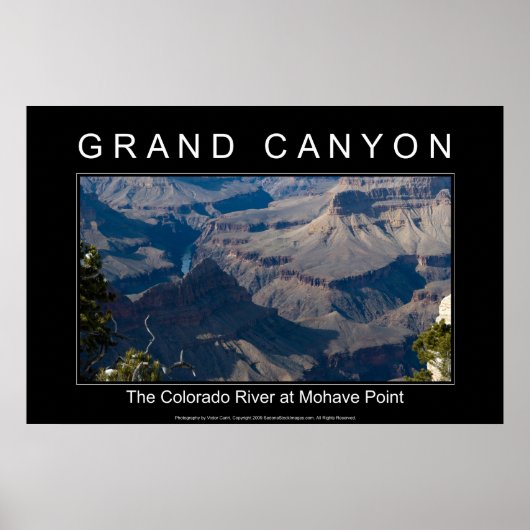 Grand Canyon River 2989 Poster noir (Devant)