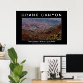 Grand Canyon River 4853 Poster noir (Bureau à domicile)