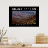 Grand Canyon River 4853 Poster noir (Cuisine)