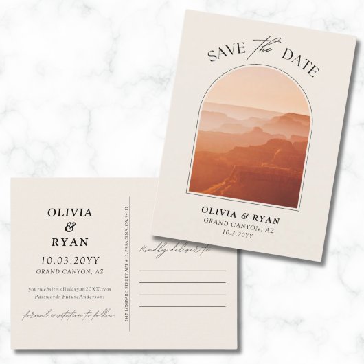 Grand Canyon Save the Date Briefkaart Bruiloft