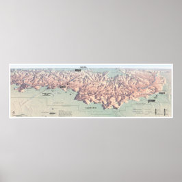 Grand Canyon South Rim map poster