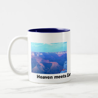 Grand Canyon South Rim, South Rim, Heaven ontmoet. Tweekleurige Koffiemok