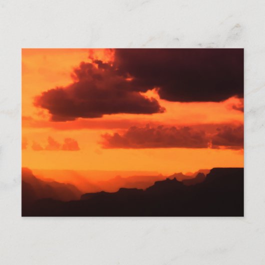 Grand Canyon Sunset Briefkaart (Voorkant)