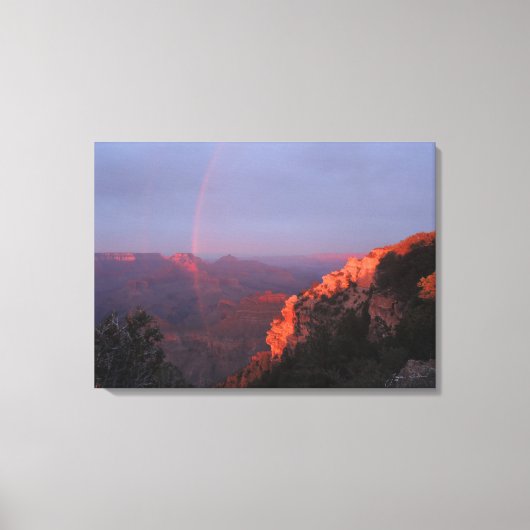 Grand Canyon Sunset Rainbow Wrapped Canvas Afdruk (Voorkant)