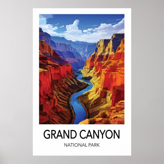 Grand Canyon Travel Poster National Park Art (Devant)