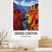 Grand Canyon Travel Poster National Park Art (Cuisine)