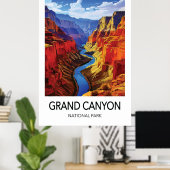 Grand Canyon Travel Poster National Park Art (Bureau à domicile)