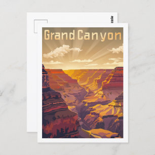 Grand Canyon USA bekende reisplaats Briefkaart