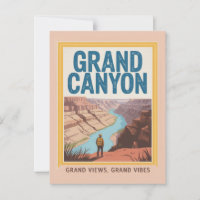 Grand Canyon USA Retro Nationaal Park Wandelaar