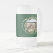 Grand Canyon van de geelsteen in Yellowstone NP Matglas Bierpul (Voorkant rechts)