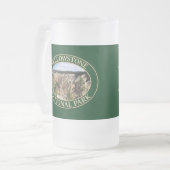 Grand Canyon van de geelsteen in Yellowstone NP Matglas Bierpul (Voorkant links)