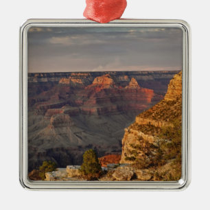 Grand Canyon van de zuidrand bij zonsondergang, 2 Metalen Ornament
