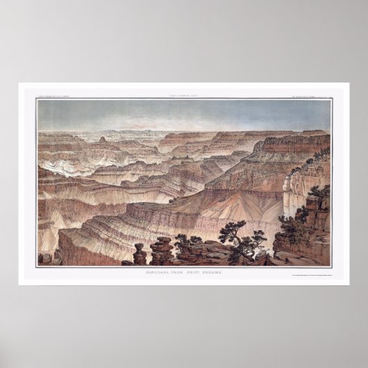 Grand Canyon van Pt. Sublime van Dutton 1882C Poster (Voorkant)