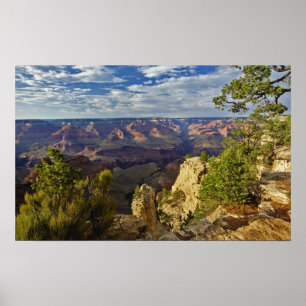 Grand Canyon vanaf de zuidelijke rand bij zonsonde Poster