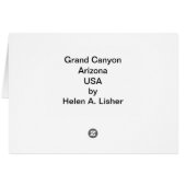 Grand Canyon Verenigde Staten kaart (Achterkant Horizontaal)