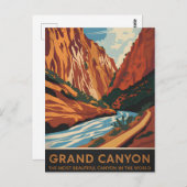 Grand Canyon vintage Briefkaart (Voorkant / Achterkant)