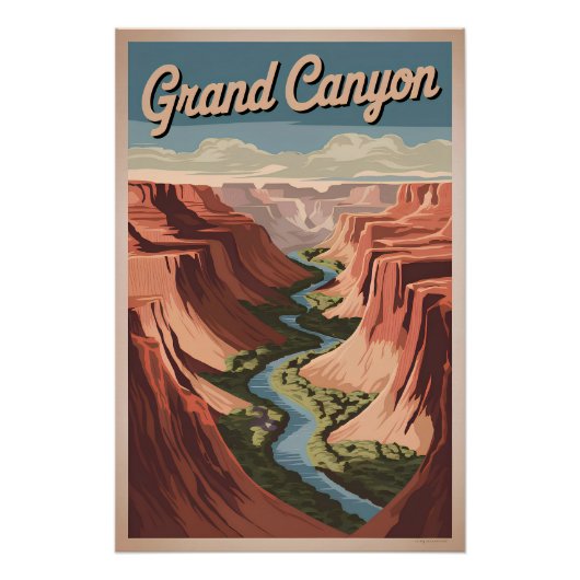 Grand Canyon vintage Perfect Poster (Voorkant)