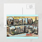 Grand Canyon Vintage Revel Briefkaart (Voorkant / Achterkant)