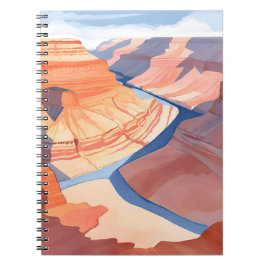 Grand Canyon | Waterverf landschapsschilderkunst Notitieboek