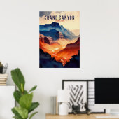 Grand Canyon Waterverf Poster (Thuiskantoor)