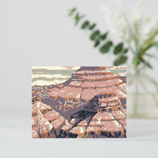 Grand Canyon Westerne grafische kunst Amerikaans Briefkaart (Staand voorkant)
