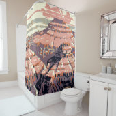 Grand Canyon Westerne grafische kunst Amerikaans Douchegordijn (In situ)