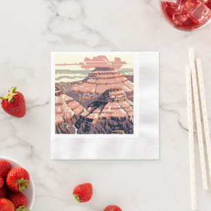 Grand Canyon Westerne grafische kunst Amerikaans Servet
